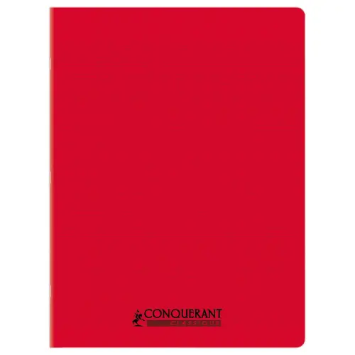 Cahier polypropylène piqûre 96P SEYES 240x320 90g rouge