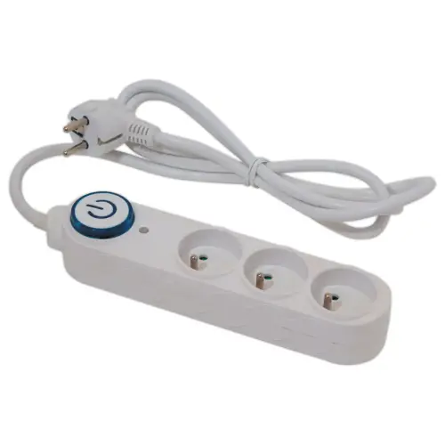 Bloc multiprises 3 prises - Câble 1,5 m - Avec interrupteur