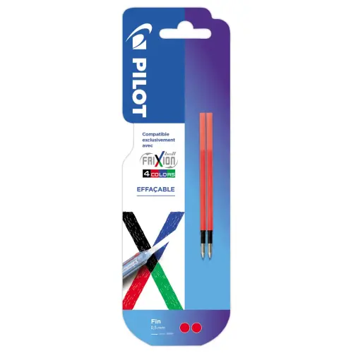 2 Recharges 4 couleurs Frixion - Encre rouge - PILOT