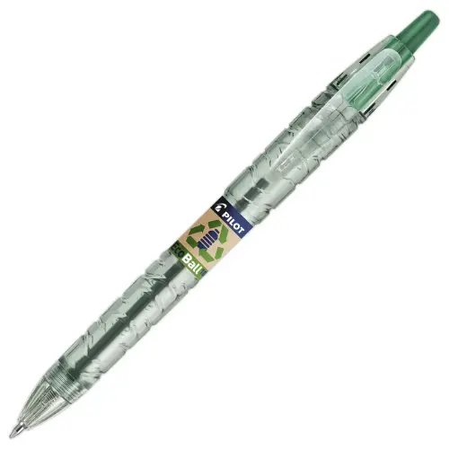 Stylo bille rechargeable B2P EcoBall - Pointe moyenne - Vert - Pilot