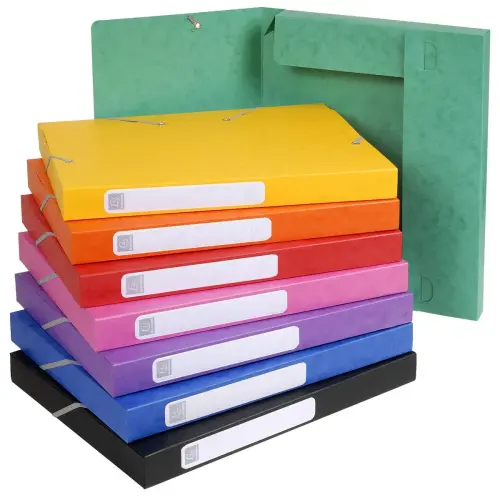 25 boîtes de classement Cartobox - Dos 2,5 cm - Assortis - EXACOMPTA