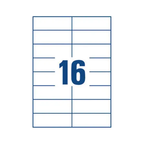 100 planches de 16 étiquettes blanches multi-usages - AVERY