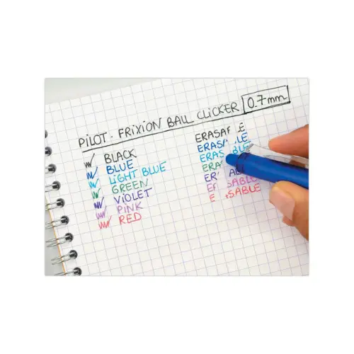 Stylo à bille gel FriXion Ball Clicker 07 - Effaçable - Pointe moyenne - Bleu - Pilot