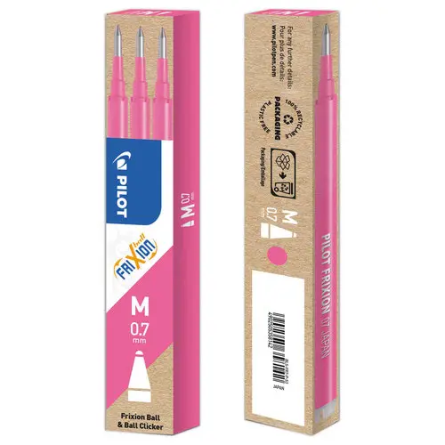 3 Recharges pour stylo Frixion Proclicker - Rose - PILOT
