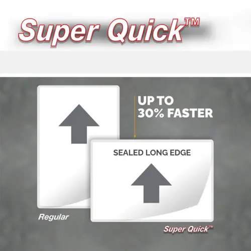 100 Pochettes de plastification SuperQuick brillantes - A4 - 125 microns - Fellowes