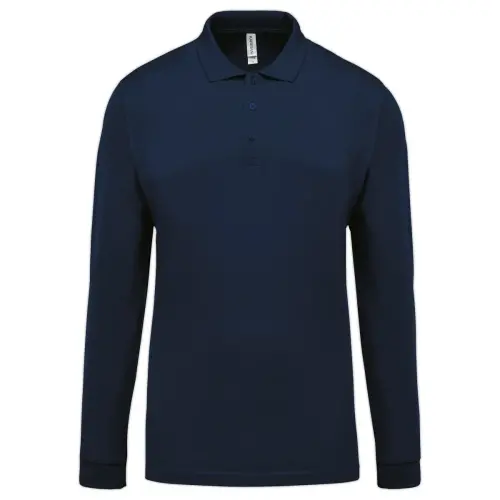 Polo homme - Manches longues - Taille S - Marine