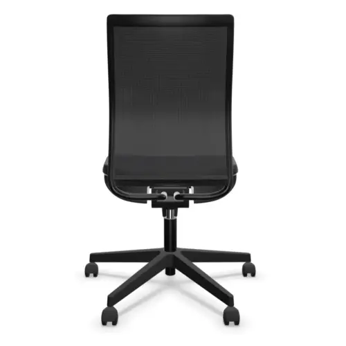 Siège ergonomique synchrone décalé Intrata - Assise gris foncée, dossier noir - Nowy Styl