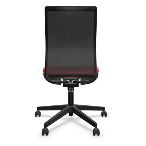 Siège de bureau Intrata à mécanisme synchrone - Noir et rouge
