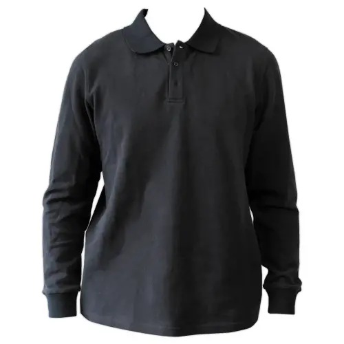 POLO NOIR MANCHES LONGUES HOMME TAILLE 2XL 