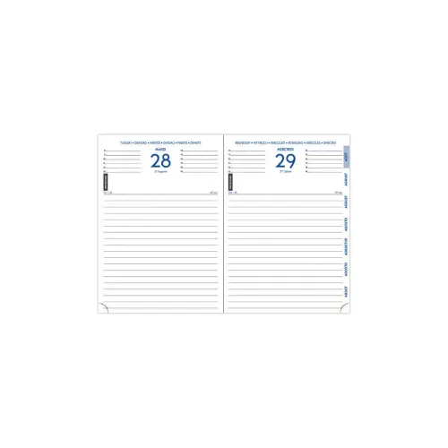 Agenda journalier Winner - 12 x 17 cm - Ao&ucirc;t &agrave; juillet - bleu fonc&eacute; - EXACOMPTA 
