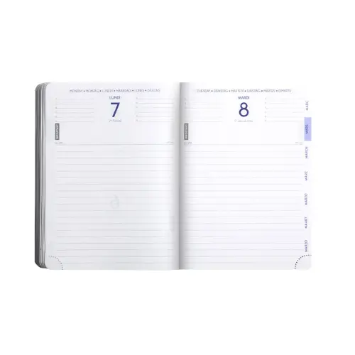 Agenda journalier Winner - 12 x 17 cm - Ao&ucirc;t &agrave; juillet - bleu fonc&eacute; - EXACOMPTA 