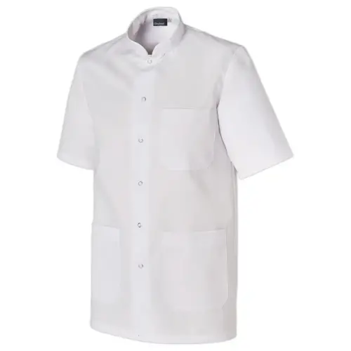 TUNIQUE BLANCHE HOMME MANCHES COURTES &ndash; ISPAHAN HASSON &ndash; BLANC &ndash; T.2 