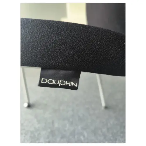 Chaise empilable Dauphin - Noir - Reconditionn&eacute;e 