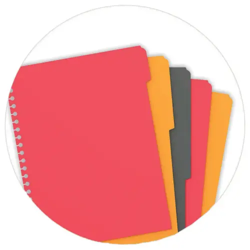 Cahier A4 Managerbook Lign&eacute; 6 mm 5x5 80g - Oxford 