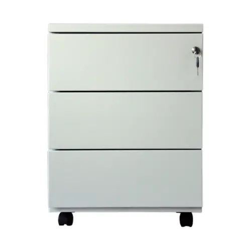Caisson métallique mobile - 3 tiroirs - Gris clair - VINCO INDUSTRIES