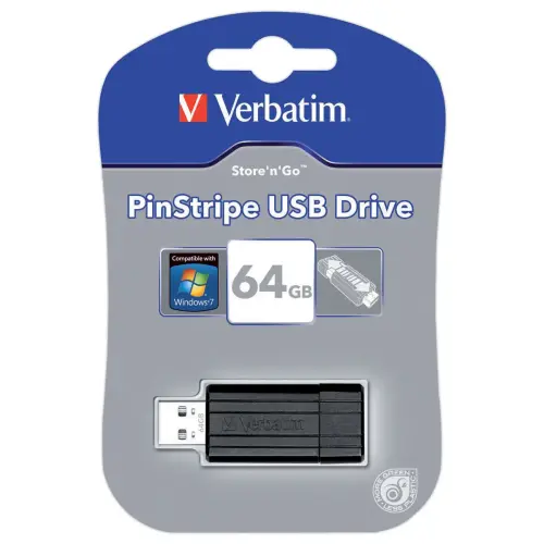Clé USB Pinstripe 2.0 - 64 Go - VERBATIM