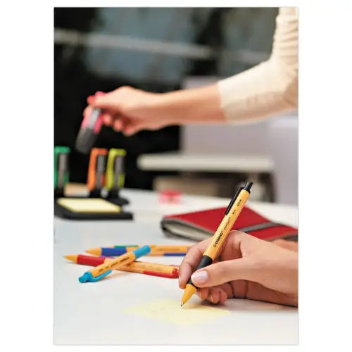 Stylo-bille pointball - Rechargeable - Rouge - STABILO