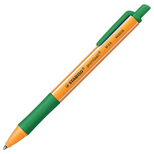 Stylo-bille pointball - Rechargeable - Vert - STABILO