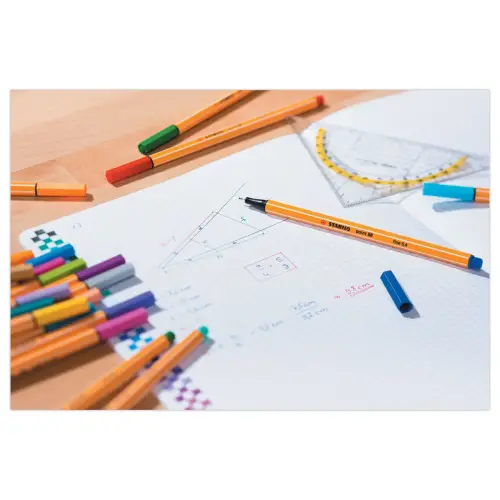 20 Stylos-feutres point 88 - Pointe fine - Etui ColorParade - STABILO + 1 pochette de 3 feutres Boss mini offerte