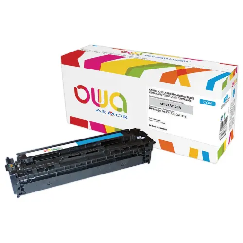 Toner éq. HP CE321A - Cyan - OWA