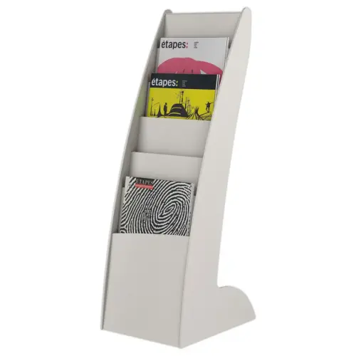 Présentoir Courbo Slim 6 cases - PAPERFLOW - Gris