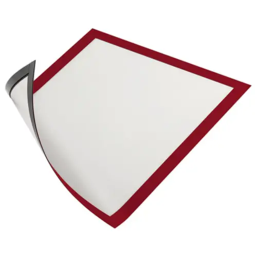 5 Cadres magnétiques Duraframe Magnetic - A4 - Rouge - Durable