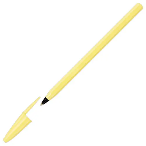 5 Stylos billes Cristal - Pointe moyenne 0,6mm - Coloris pastels - BIC