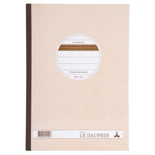 Manifold autocopiant imprimé quadrillé - 2 feuillets - 21 x 29,7 cm - LE DAUPHIN
