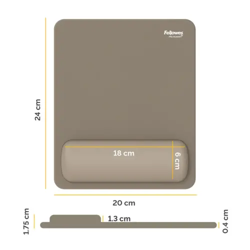 Tapis de souris repose-poignet Breyta - Sable - FELLOWES 