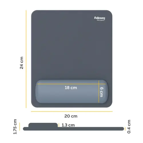 Tapis de souris avec repose-poignet Breyta - Bleu gris - FELLOWES