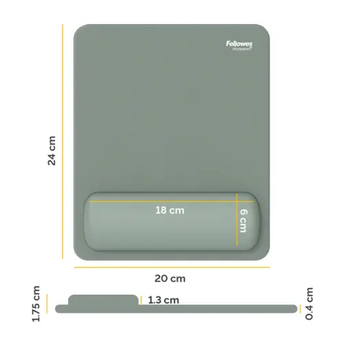 Tapis de souris avec repose-poignet Breyta - Vert sauge - FELLOWES