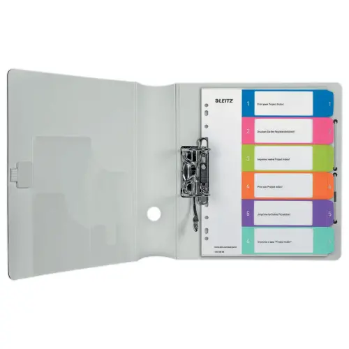 Jeu d'intercalaires num&eacute;riques WOW - A4 Maxi - 6 onglets - LEITZ 