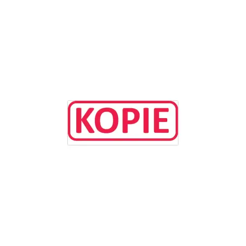 Timbre &agrave; formule commerciale  X-Print "Kopie" - rouge 