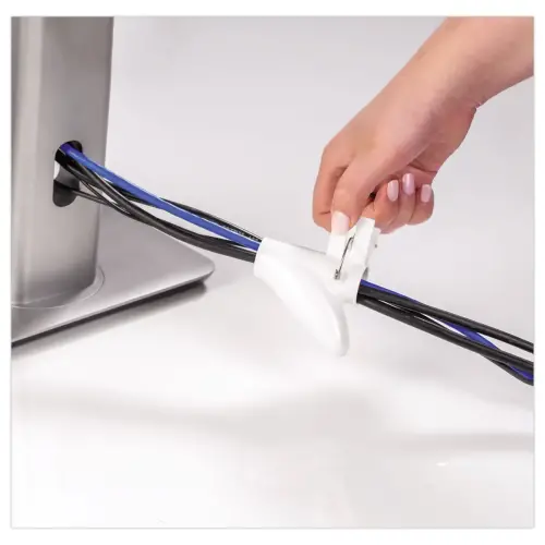 Guide c&acirc;bles Cable Zip - Blanc - FELLOWES 