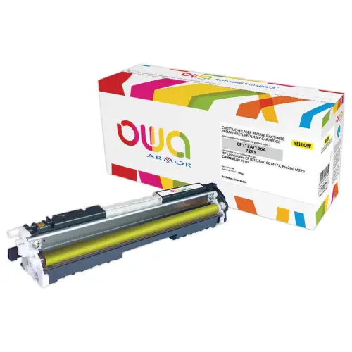 Toner équivalent HP CE312A - Jaune - Owa