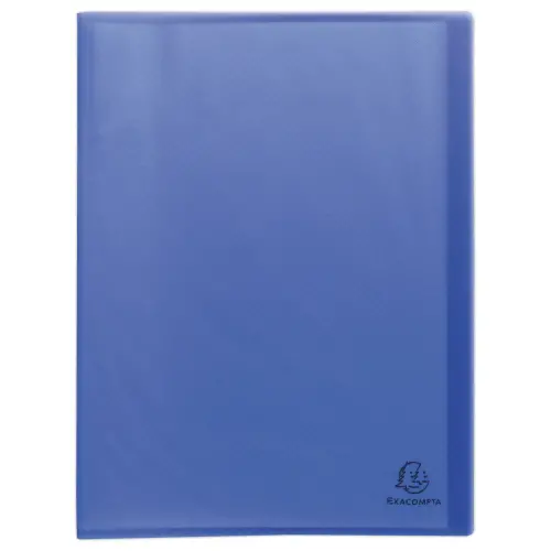 Protège-documents plastique recyclé - 100 vues - Bleu - EXACOMPTA