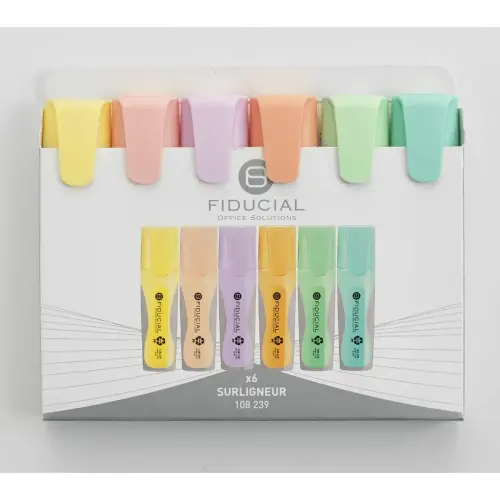 6 Surligneurs - Coloris pastels