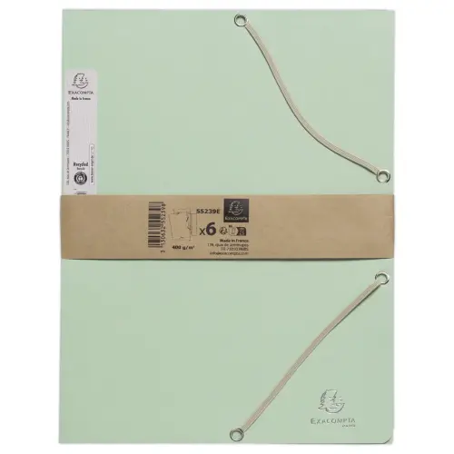 Chemise élastiques 3 rabats AutentiK - Carte recyclée - EXACOMPTA