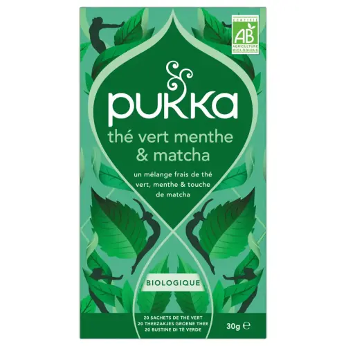 20 Sachets de thé vert - Menthe matcha - Pukka