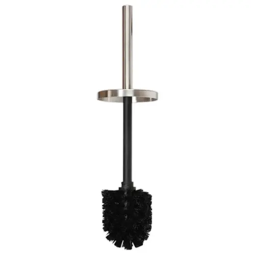 Brosse WC avec support mural - Inox satiné
