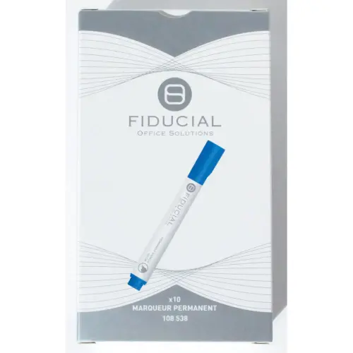 Marqueur permanent - Pointe biseautée - Bleu - FIDUCIAL
