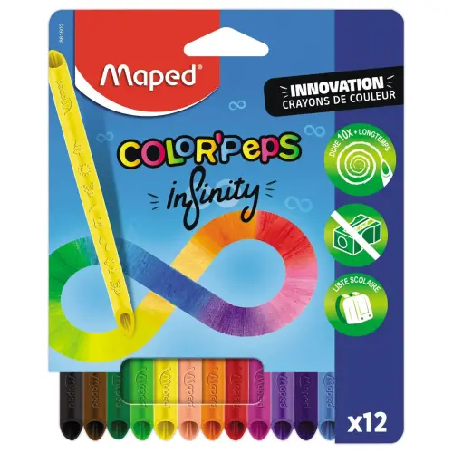 12 Crayons de couleur INFINITY - MAPED
