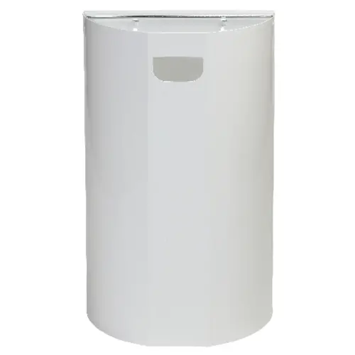 Collecteur mural demi-lune - 40L - Blanc