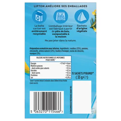 15 Infusion à froid - Rooibos et Mangue - LIPTON