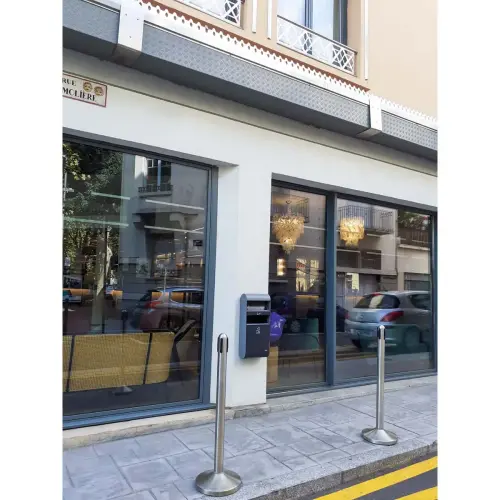 Cendrier mural avec corbeille - Anthracite - PROBBAX