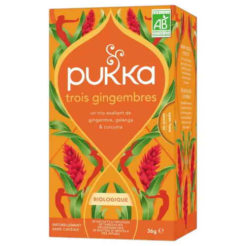 20 Sachets d'infusions bio - Trois gingembres - Pukka
