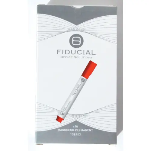 Marqueur permanent - Pointe biseautée - Rouge - FIDUCIAL