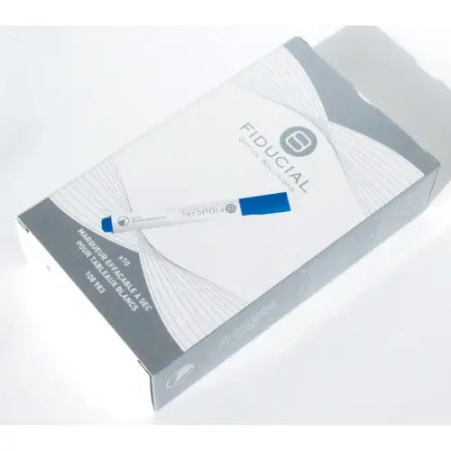 Marqueur pour tableaux blancs - Pointe biseautée - Bleu - FIDUCIAL