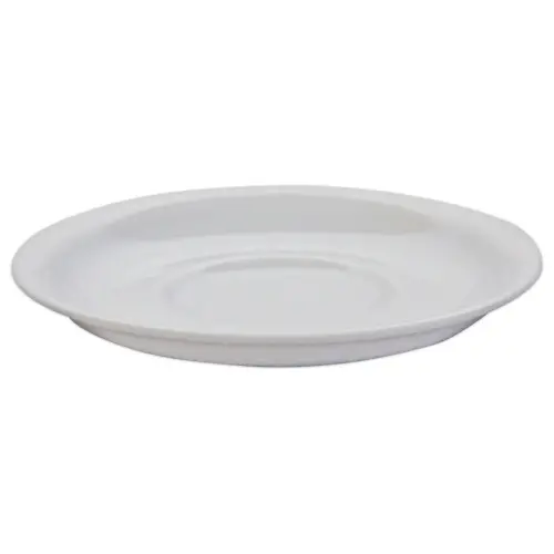 6 Lot de sous-tasse &agrave; caf&eacute; Scandia 20cl porcelaine blanc 