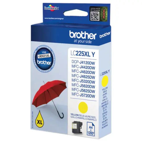 Cartouche BROTHER LC225XLY jaune 